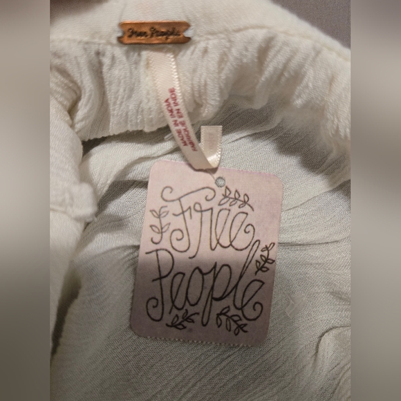 NWT - Free People 100 Degrees Mini Halter Dress Ivory Cream Boho Dress. Size S. - Picture 10 of 14